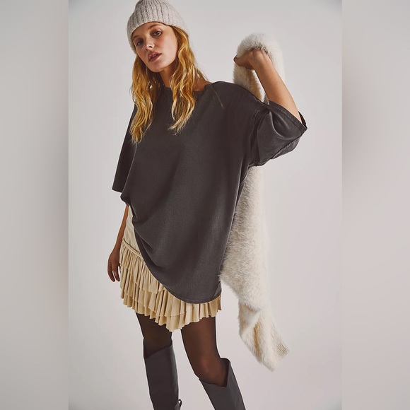 NEW Free People Care FP Harvey Tee In Washed Black - Picture 15 of 16